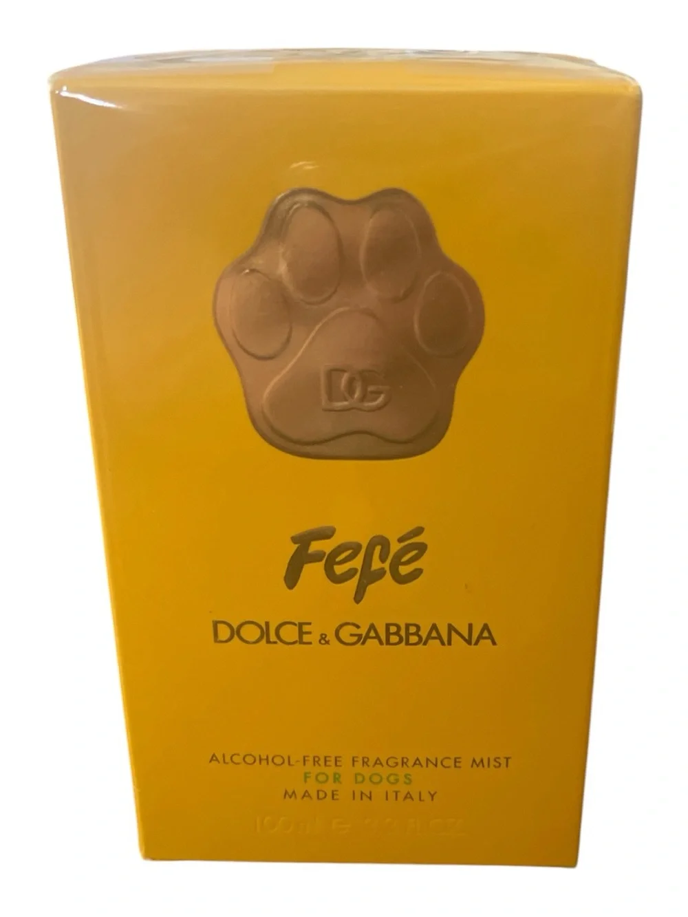 Dolce & Gabbana Fefé Dog Fragrance Mist - Yellow with Gold Paw alcohol free